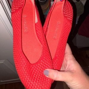 Rothy’s Red Criss Cross Flats